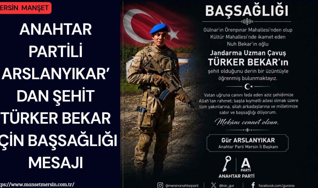 Anahtar Parti Mersin İl Başkanı Gür Arslanyıkar, Gülnar’ın Örenpınar Mahallesi