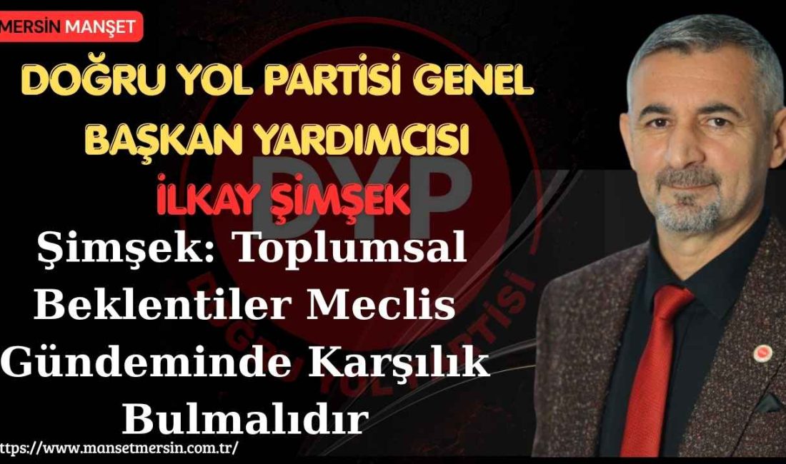 Doğru Yol Partisi Teşkilatlardan Sorumlu Genel Başkan Yardımcısı İlkay Şimşek,