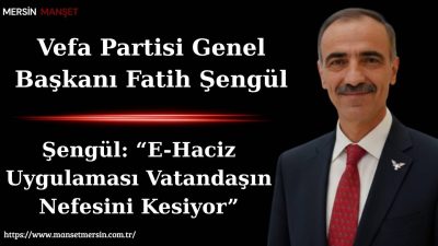 Vefa Partisi Genel Başkanı Fatih Şengül, ekonomik darboğazın her geçen