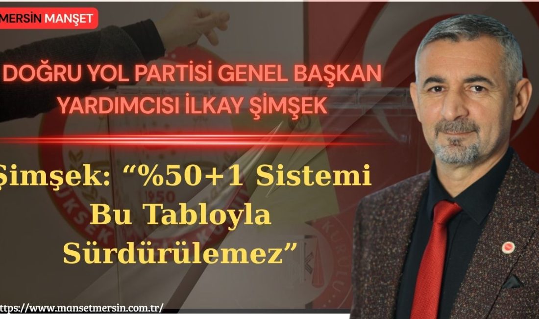 Doğru Yol Partisi Teşkilatlardan Sorumlu Genel Başkan Yardımcısı İlkay Şimşek,