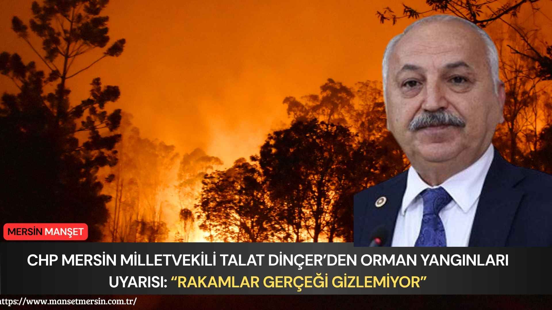 CHP Mersin Milletvekili Talat Dinçer, Türkiye’de artan orman yangınlarına ilişkin